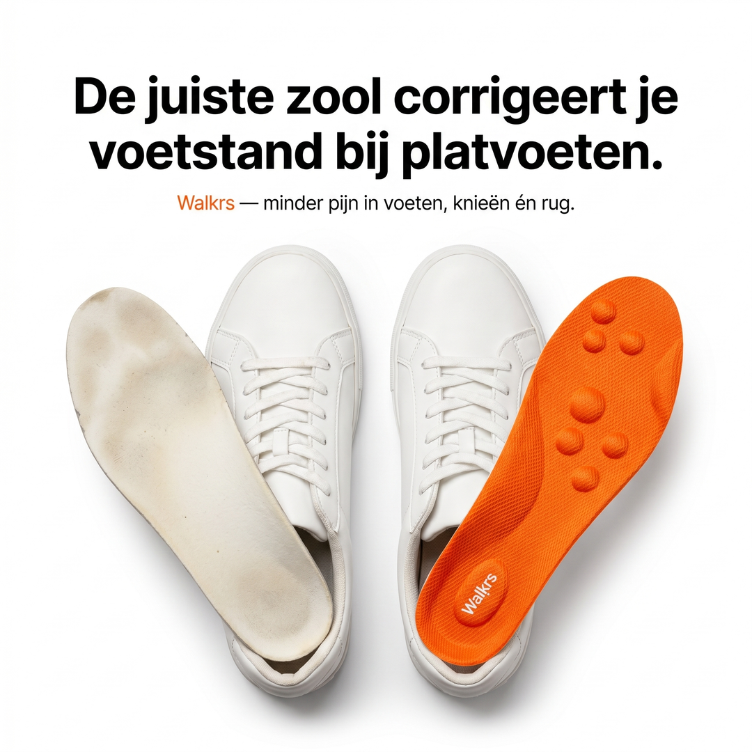 Walkrs® – Comfort Inlegzolen voor Platvoeten